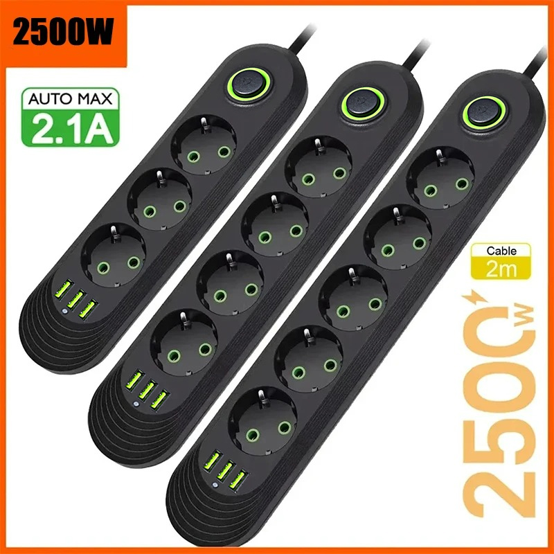 Power Tools Extension - Stop Kontak AC Colokan EU 2500W