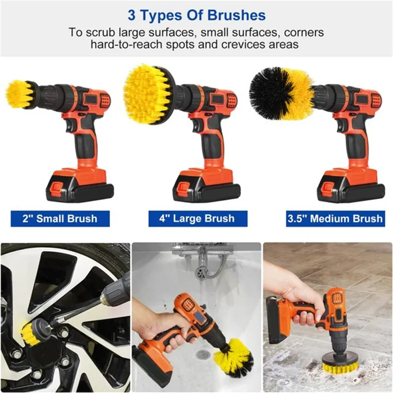 Power Tools Kit Set - 3 Pcs/Set Set Sikat Bor Listrik