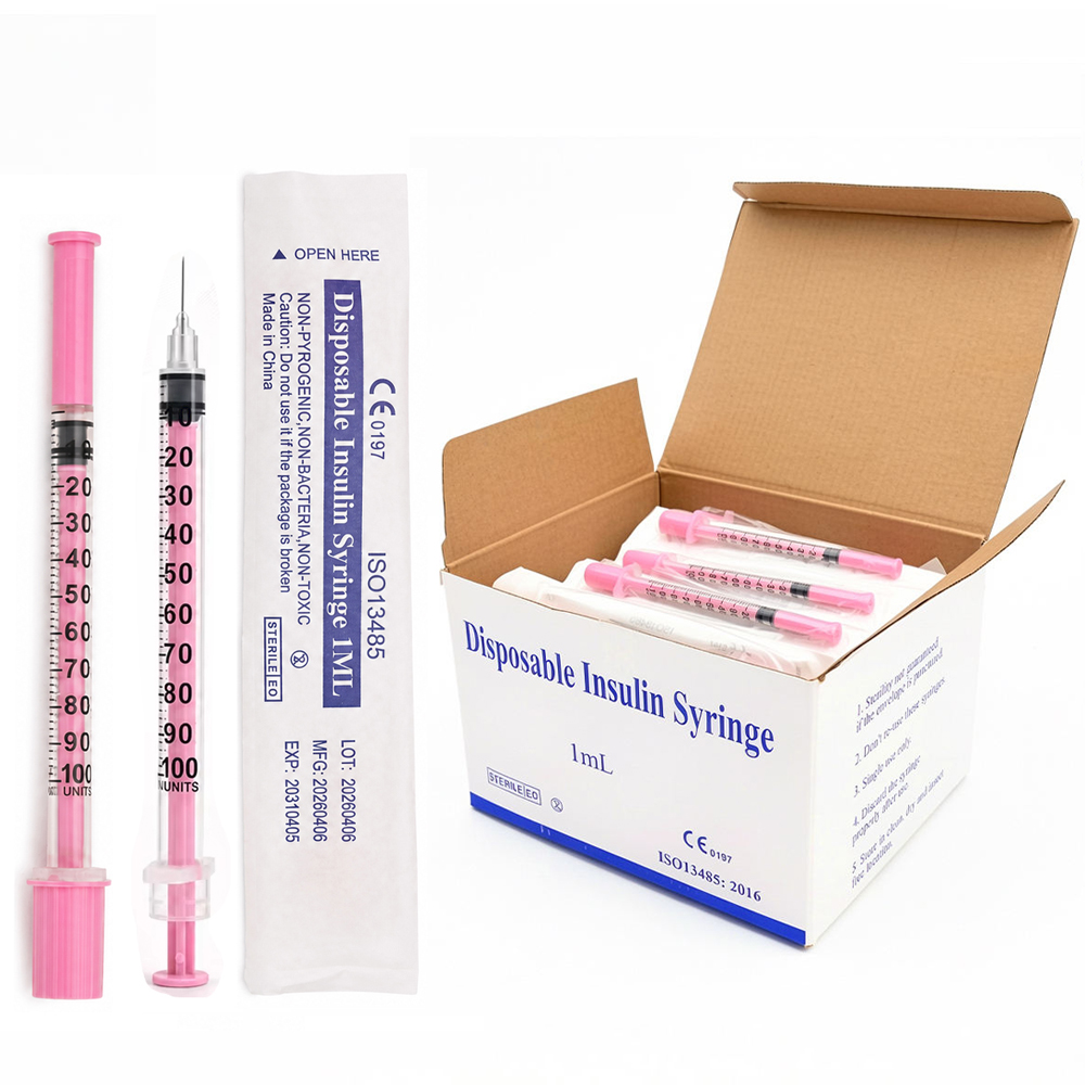 Power Tools Tool Box - 100Pcs/Box Jarum Suntik Insulin Pink 1ml