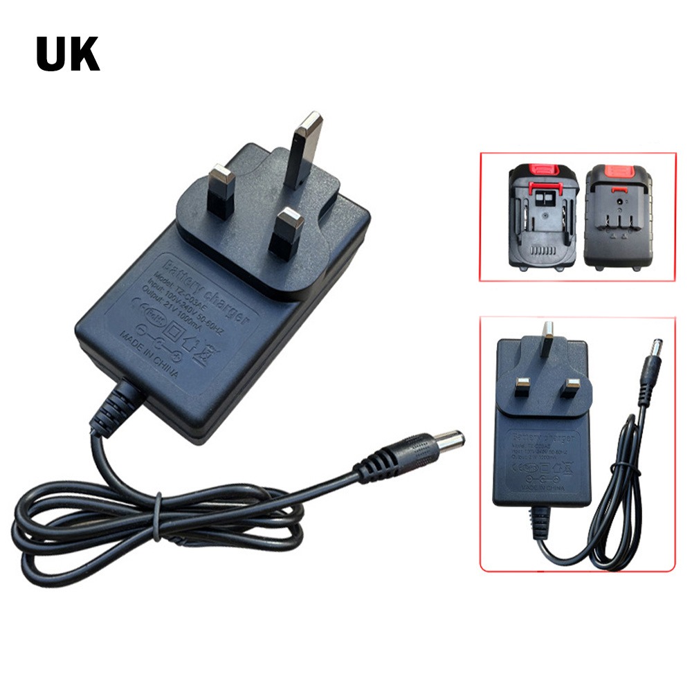 Power Tools Uk - Pengisi Daya Baterai Lithium 21V Colokan