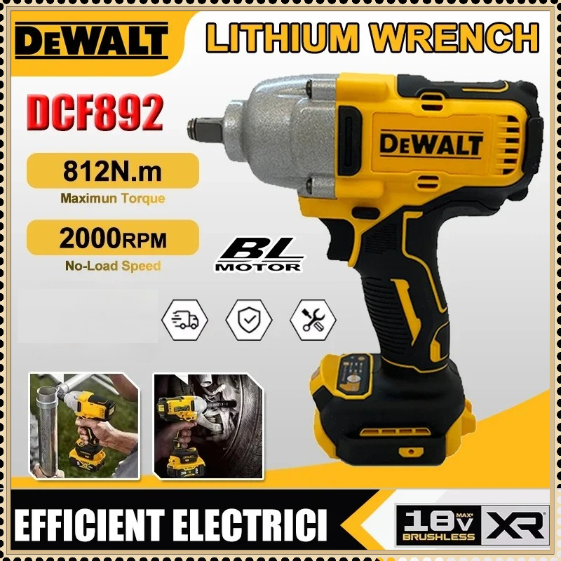 Power Tools Impact Wrench - Kunci Pas Elektrik Tanpa Sikat DeWalt