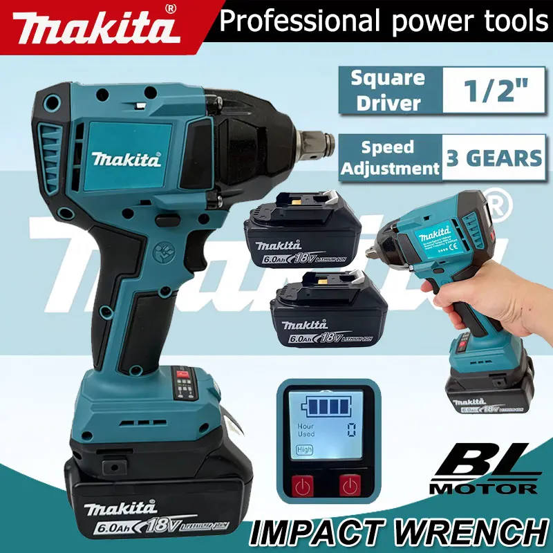 Power Tools Impact Wrench - Makita Kunci Impact Elektrik Tampilan Digital