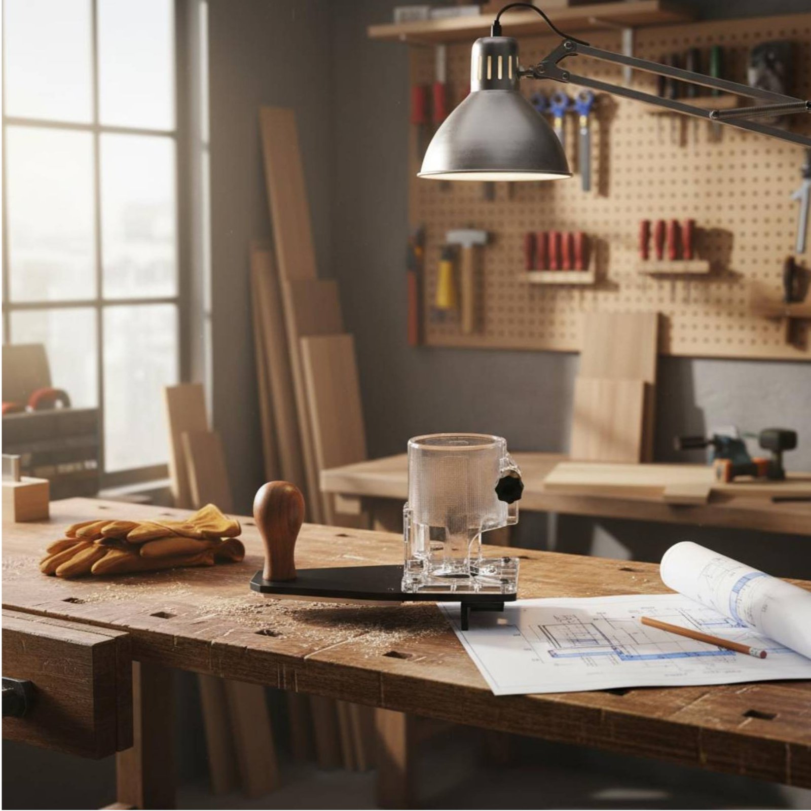 Power Tools Woodworking - Alat Pemangkas Tepi, Alas Router Bulat