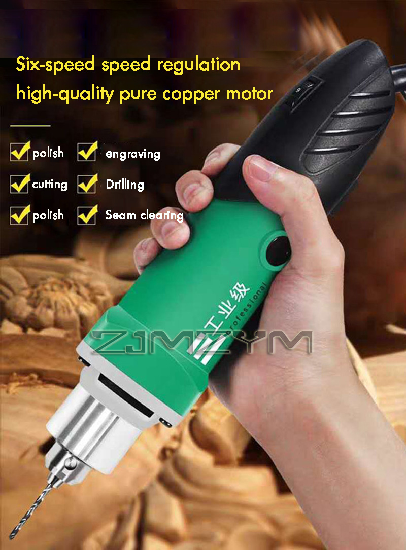 Power Tools Uk - Mesin Ukir Kayu Listrik 6-Posisi Kecepatan