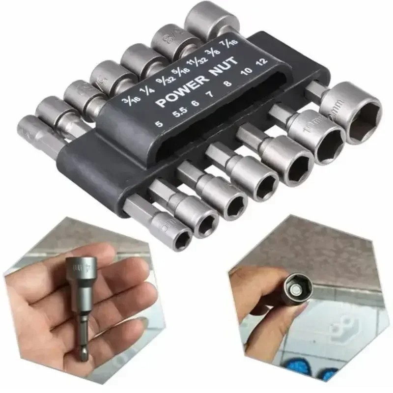 Power Tools Extension - 9/14 Buah Set Kunci Pas Soket