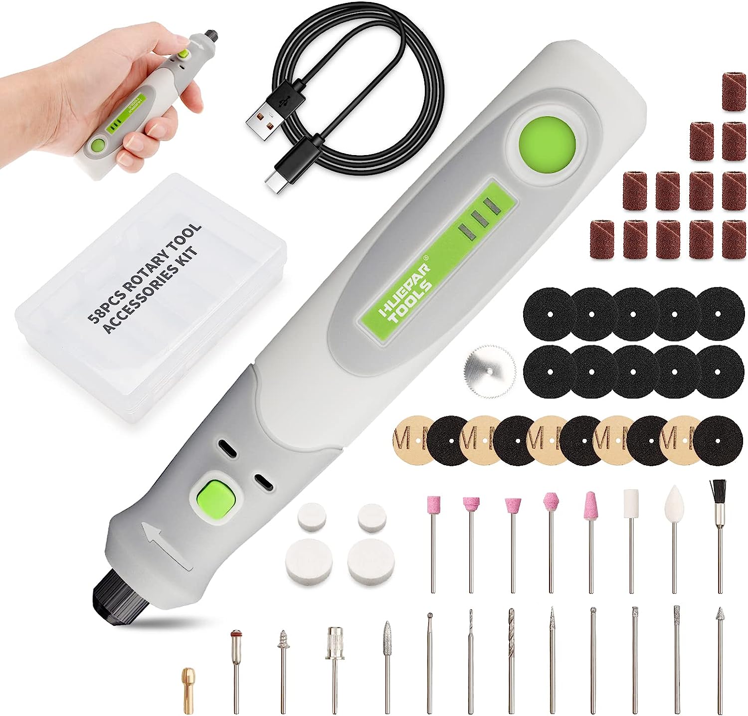 Power Tools Kit Set - Kit peralatan pengukir bor listrik, Kit