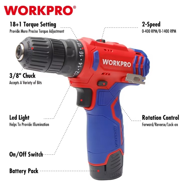 Bor Tanpa Kabel 12V 10mm Alat  - Power Tools Cordless ulasan dan harga