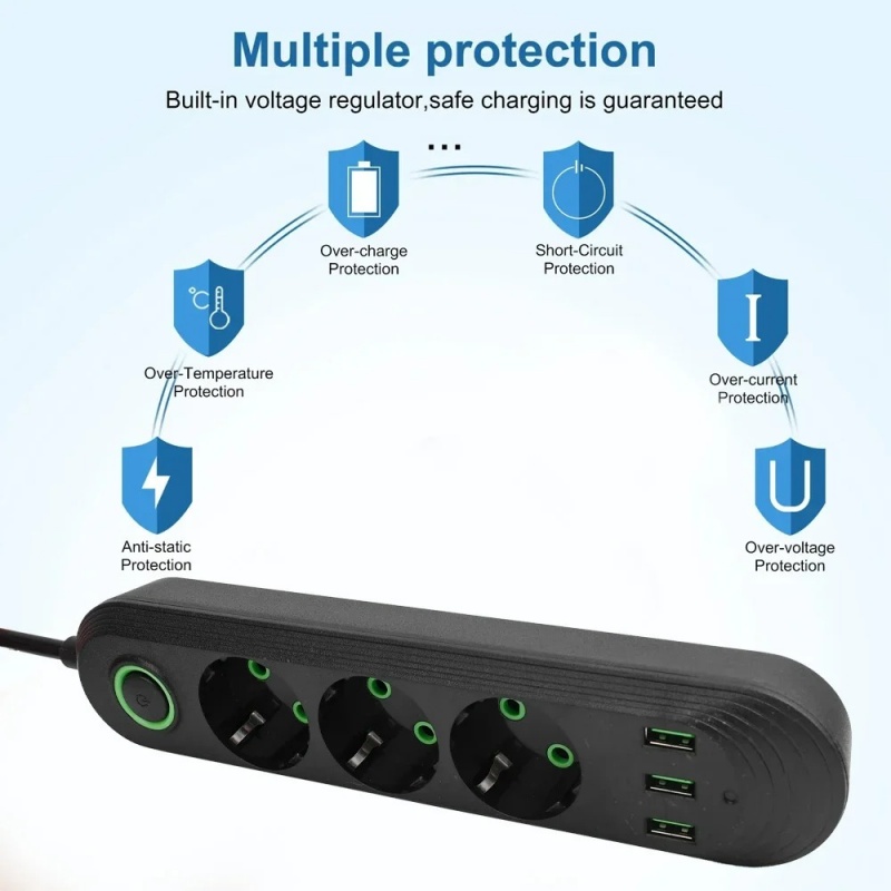 Stop Kontak AC Colokan EU 2500 - Power Tools Extension ulasan dan harga
