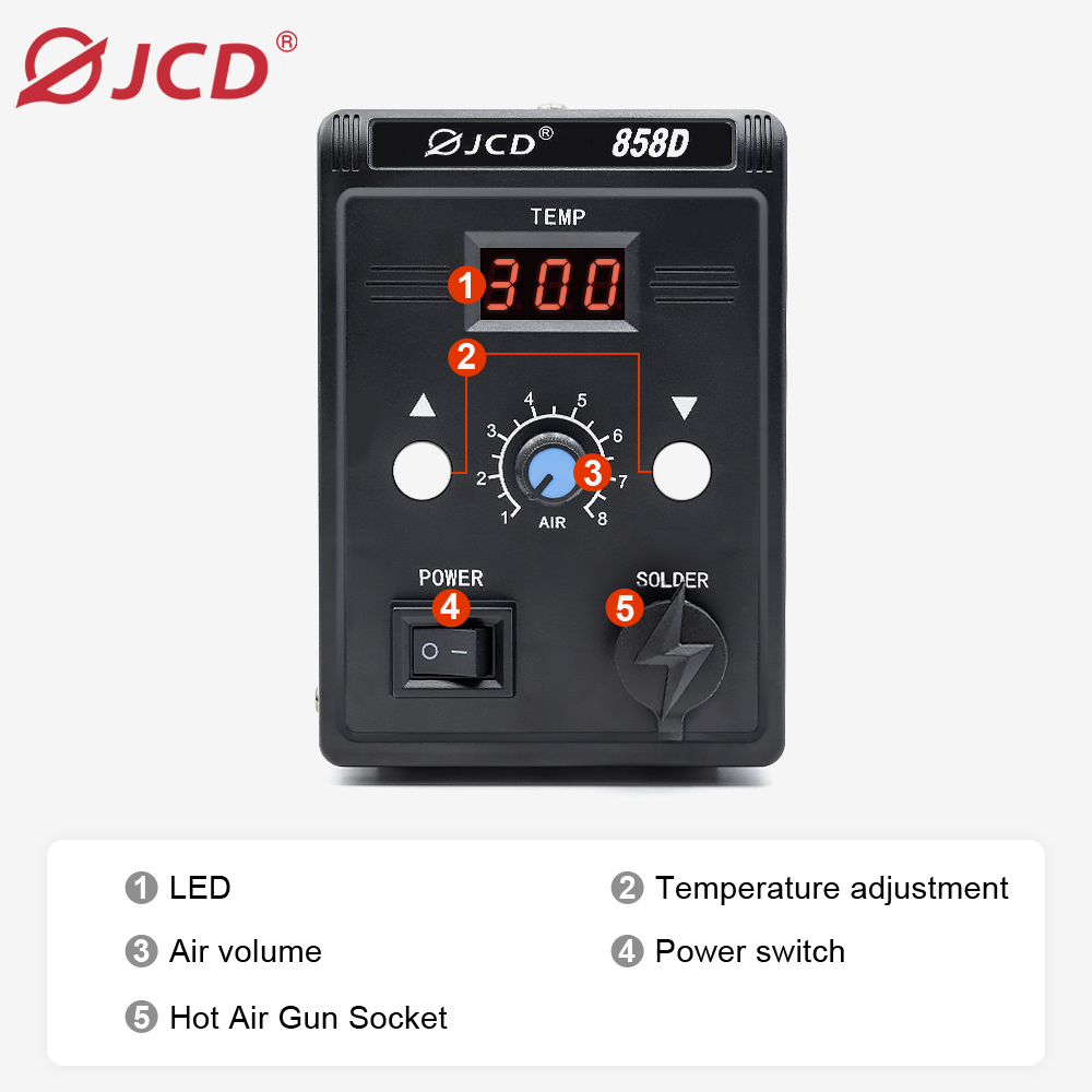JCD pistol udara panas 858D BG - Heat Gun Variable ulasan dan harga
