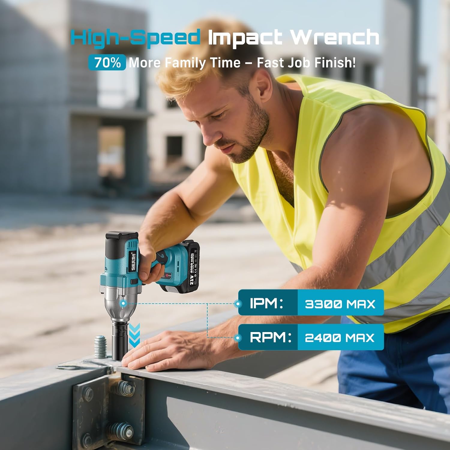 Seesii Impact Wrench 1200N.m 1 - Power Tools Impact Wrench ulasan dan harga