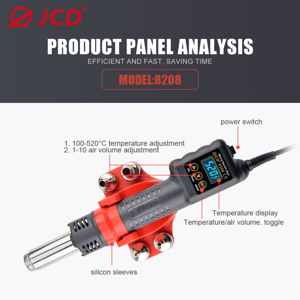 JCD 750W Micro Heat Gun Ulang  - Heat Gun Variable ulasan dan harga