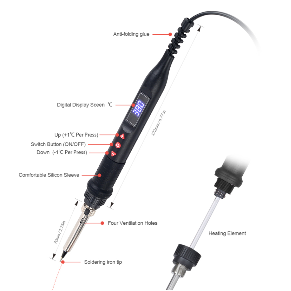 JCD 750W Micro Heat Gun Ulang  - Heat Gun Variable ulasan dan harga