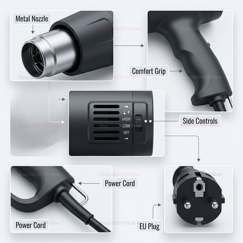 Pistol Udara Panas 2500W 2026  - Heat Gun Variable ulasan dan harga