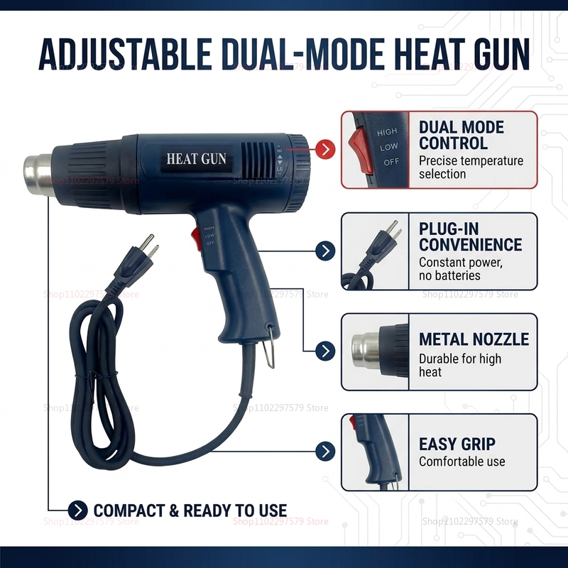 Pistol Udara Panas Baru 2500W  - Heat Gun Variable ulasan dan harga