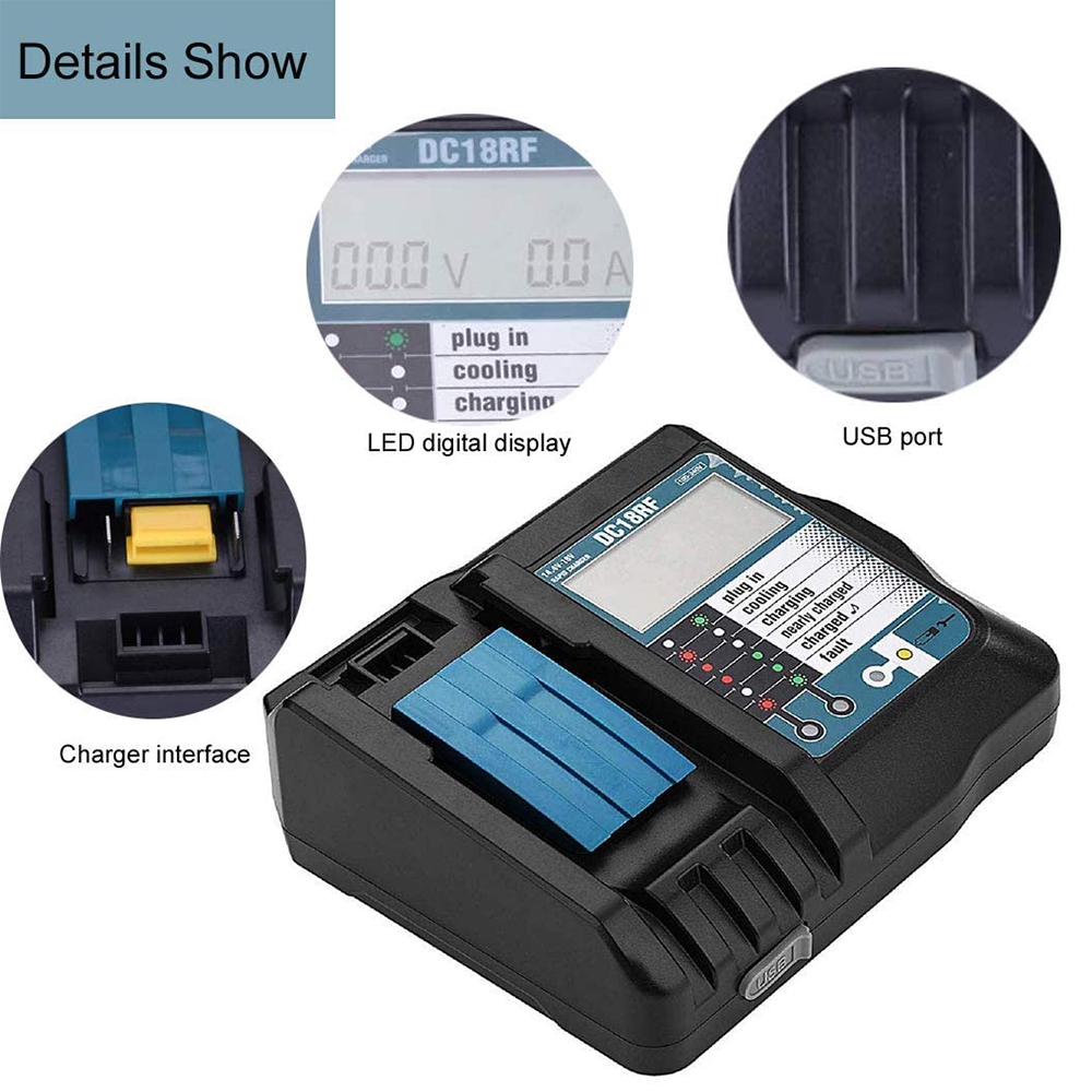 Pengisi Daya Baterai DC18RF 3A - Power Tools Uk ulasan dan harga