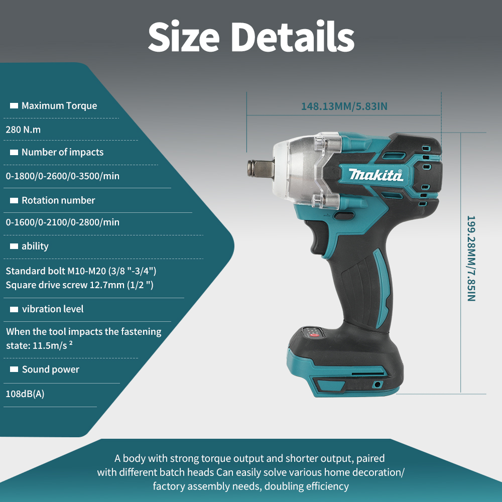Makita DTW285+DTD171 Perkakas  - Power Tools Impact Wrench ulasan dan harga